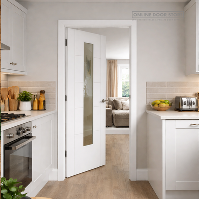 JB Kind Emral White Clear Internal Glazed Door