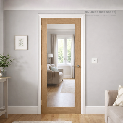 JB Kind Fuji Oak Internal Glazed Door