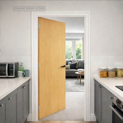 JB Kind Oak Veneered Flush FD30 Fire Door