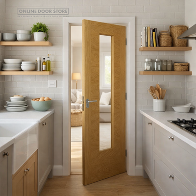JB Kind Ostria Oak Clear Internal Glazed Door