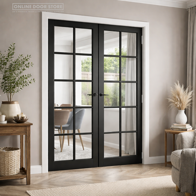 JB Kind Plaza Black Internal Glazed Door