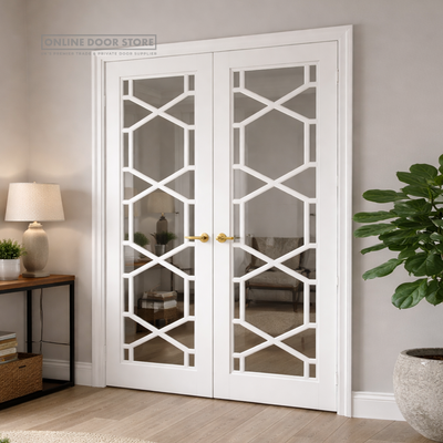 JB Kind Quartz White Clear Internal Glazed Door