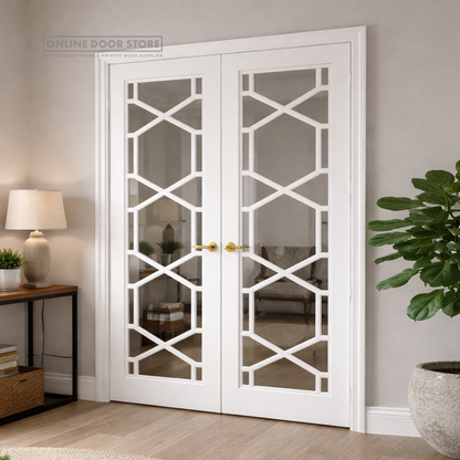JB Kind Quartz White Clear Internal Glazed Door