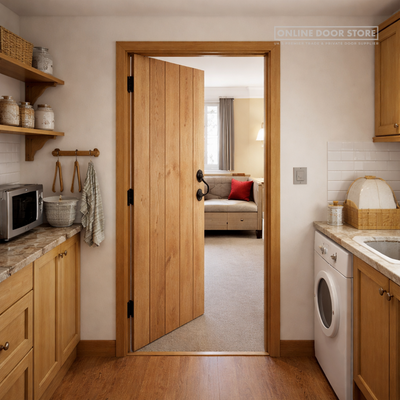 JB Kind Rustic Oak Ledged Internal Door