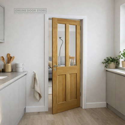 JB Kind Severn Unfinished Oak Internal Glazed Door
