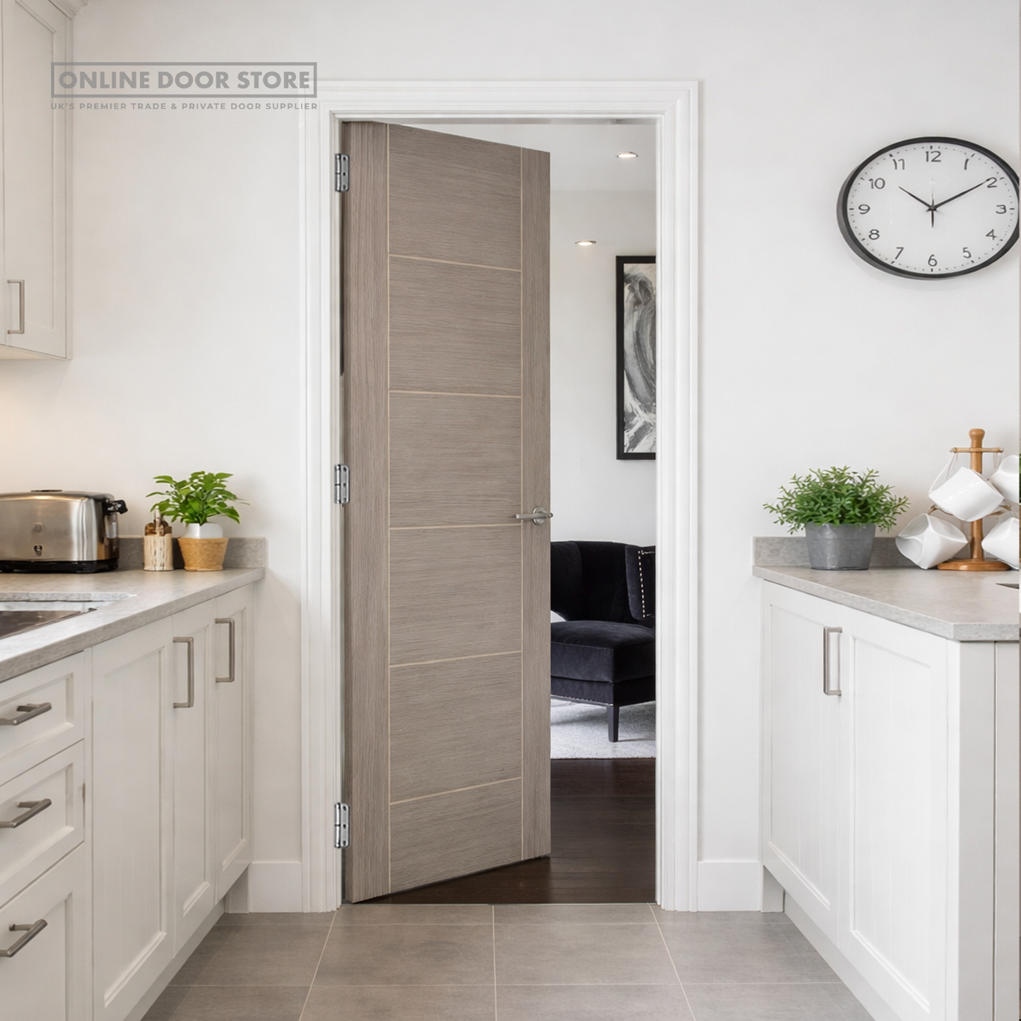 JB Kind Tigris Light Grey Laminated Internal Door