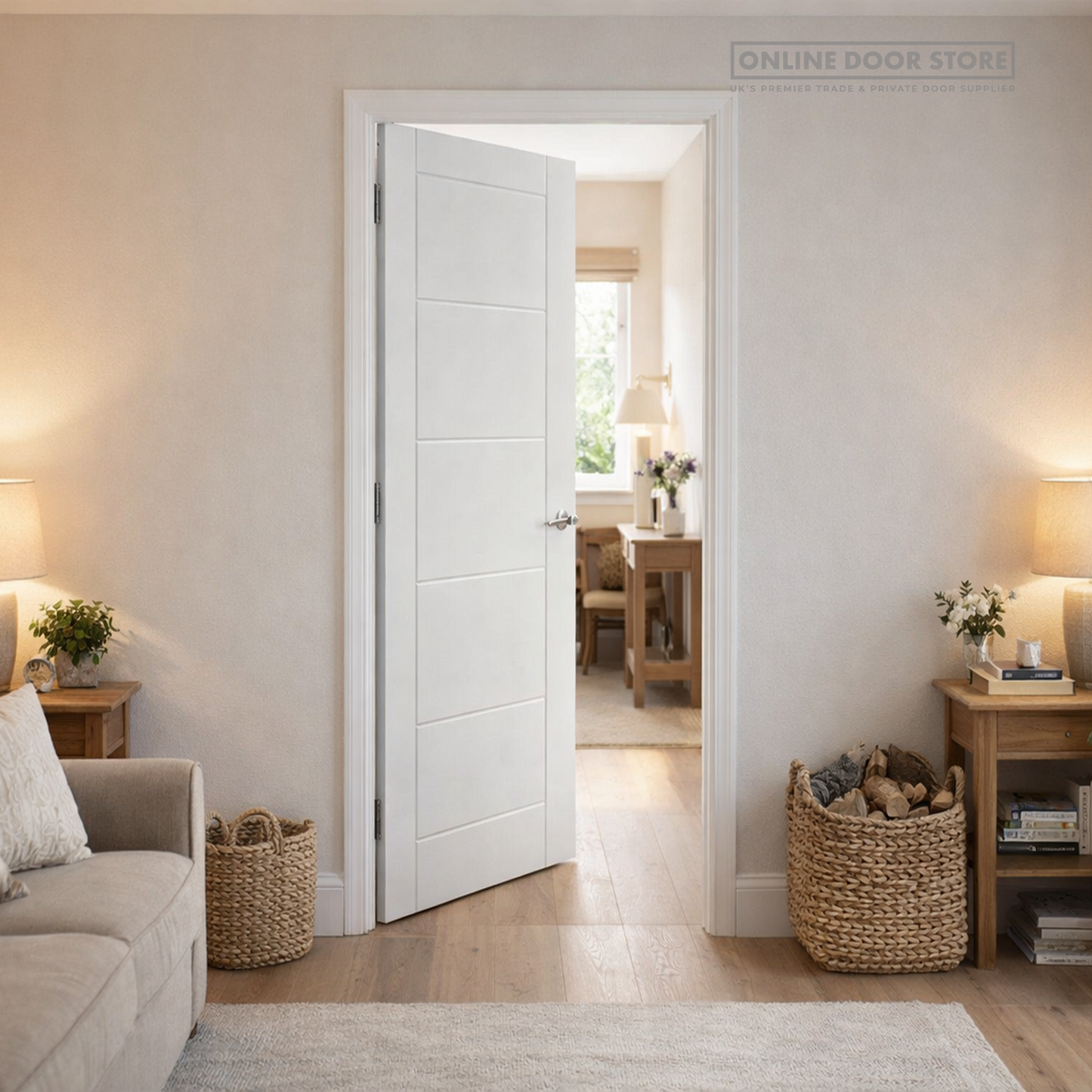 JB Kind Tigris White FD30 Fire Door