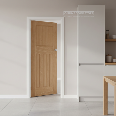 LPD 1930's Oak 4 Panel Unfinished FD30 Fire Door