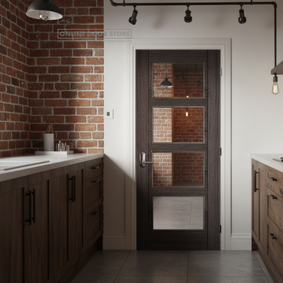 LPD Ash Grey Vancouver Internal Glazed Door 4L