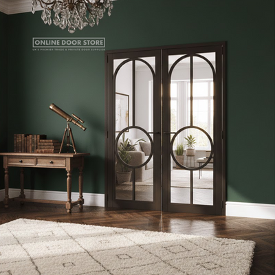 LPD Black Bowery Clear Glazed Internal Door