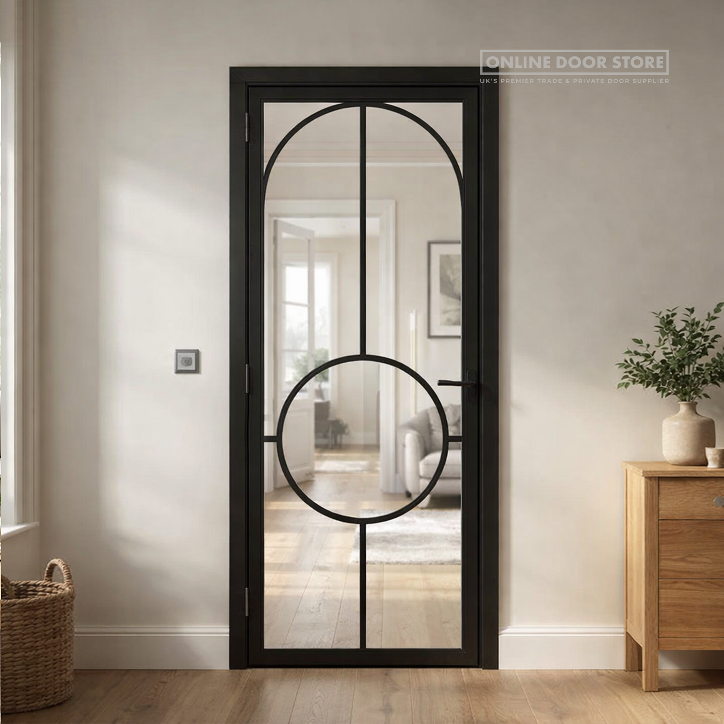 LPD Black Bowery Clear Glazed Internal Door