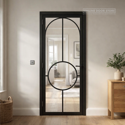 LPD Black Bowery Clear Glazed Internal Door