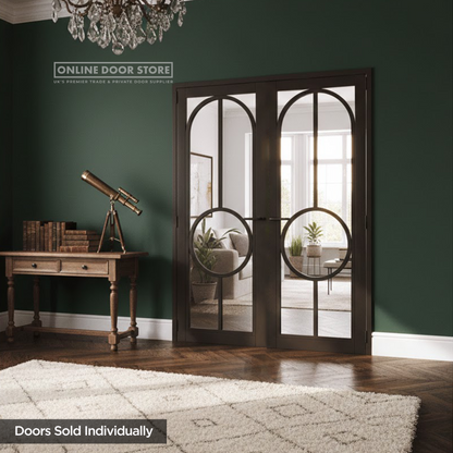 LPD Black Bowery Clear Glazed Internal Door