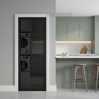 LPD Black Chelsea 4L Tinted Glass Internal Glazed Door