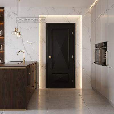 LPD Black Knightsbridge 2-Panel FD30 Fire Door