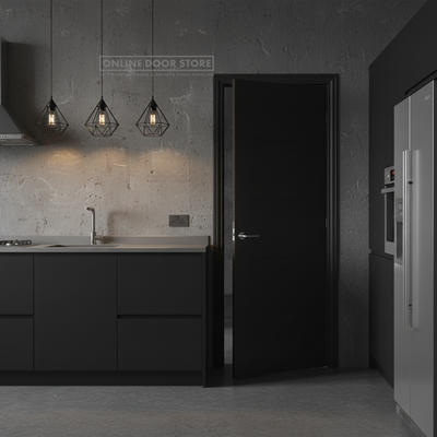 LPD Black Laminated Vancouver FD30 Fire Door