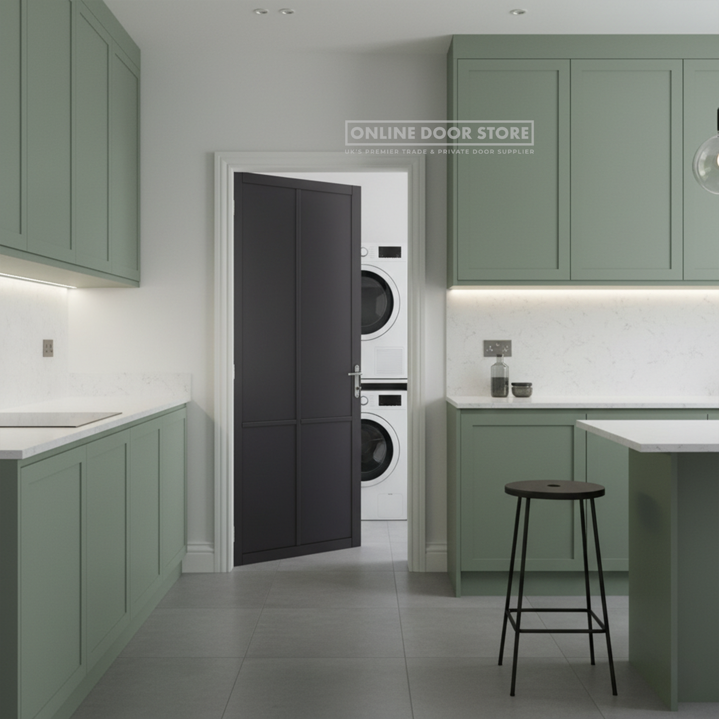 LPD Black Liberty 4-Panel Internal Door