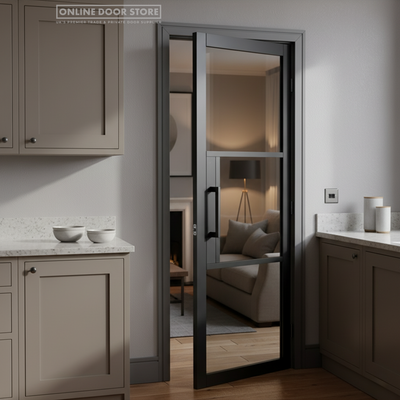 LPD Black Tribeca 3L Tinted Glass Internal Glazed Door