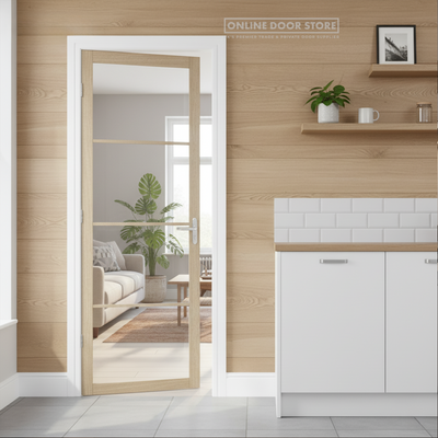 LPD Blonde Oak Soho Pre-finished Internal Glazed Door