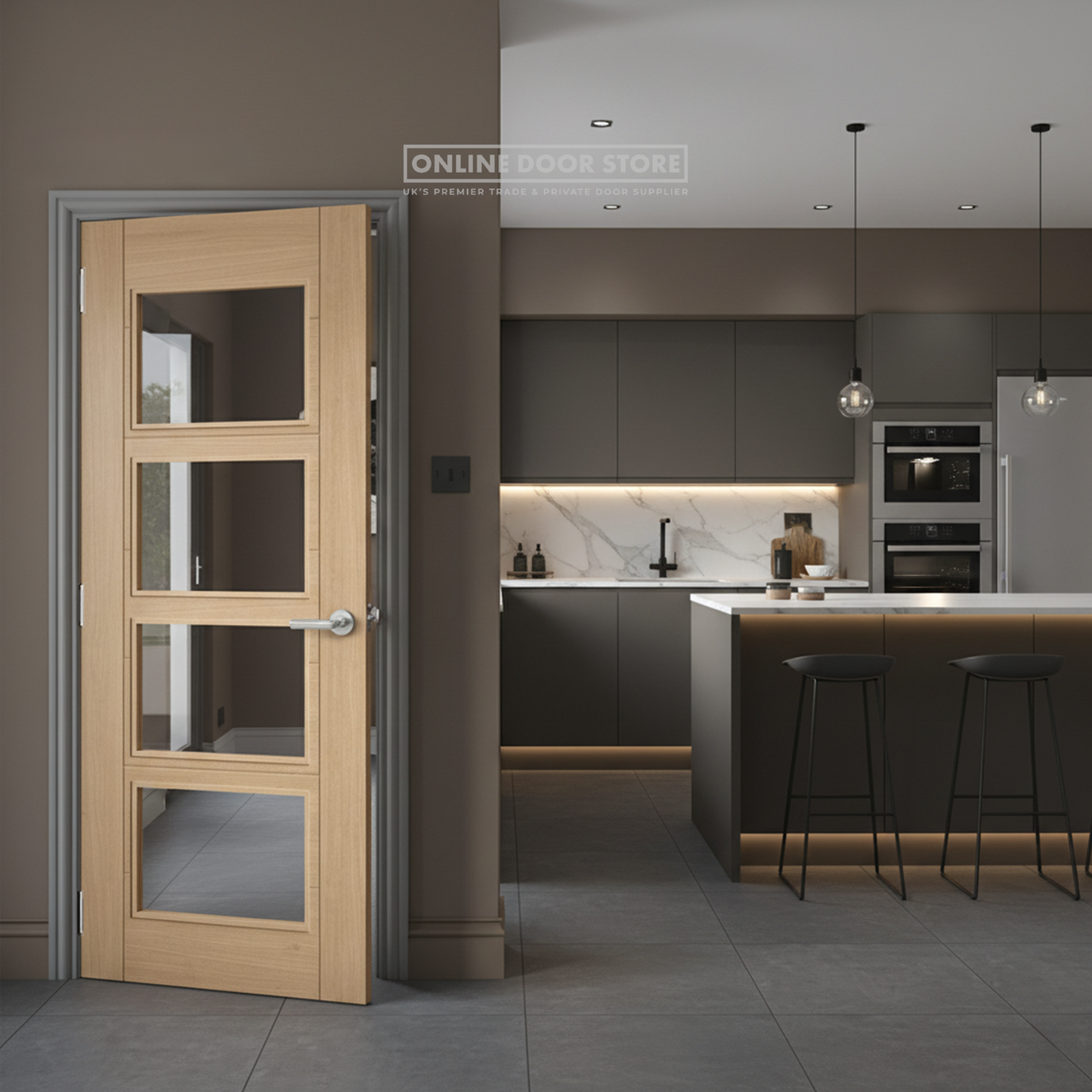 LPD Carini Pre-finished 4 Light Internal Glazed Door