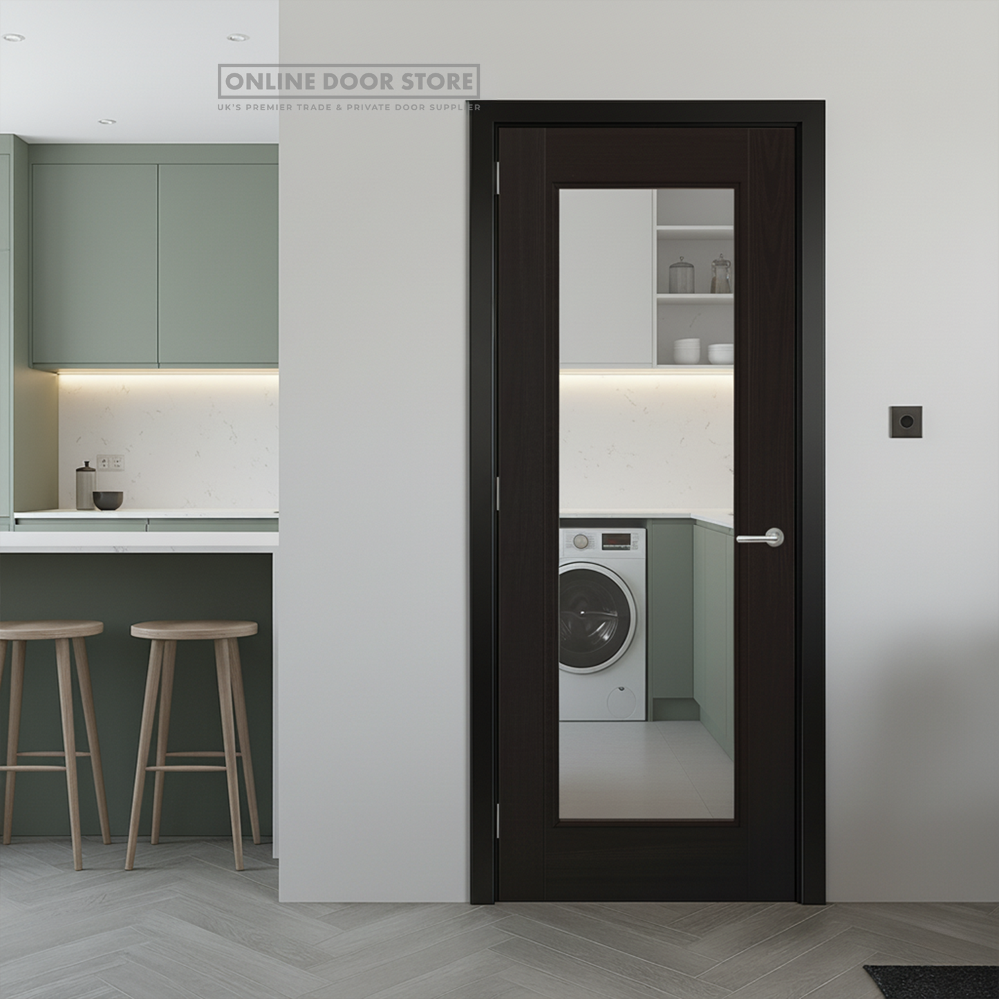 LPD Charcoal Black Vancouver 1L Internal Glazed Door