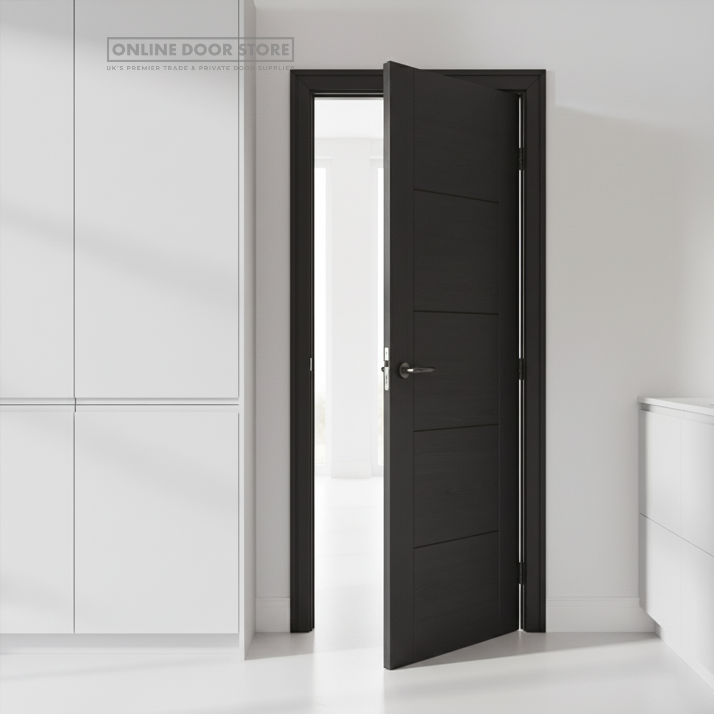 LPD Charcoal Black Vancouver 5P FD30 Fire Door