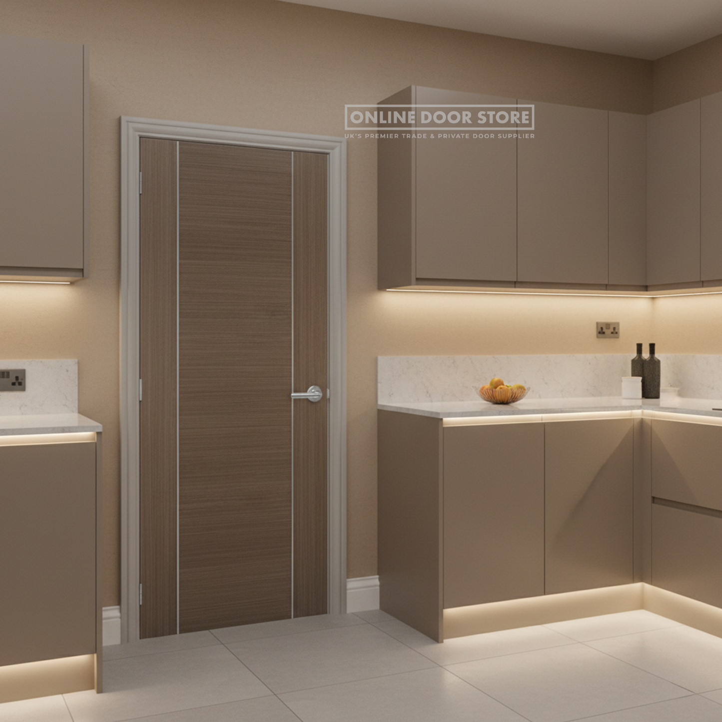 LPD Chocolate Grey Alcaraz FD30 Fire Door