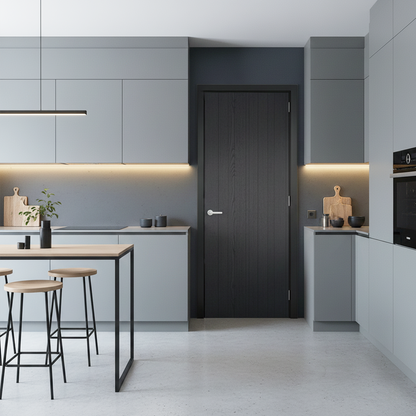 LPD Laminate Black Montreal FD30 Fire Door