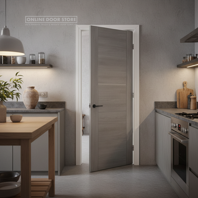 LPD Light Grey Laminated Vancouver FD30 Fire Door