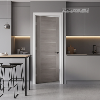LPD Light Grey Laminated Vancouver Internal Door