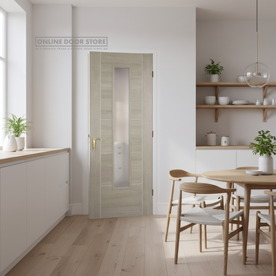 LPD Light Grey Laminated Vancouver Internal Glazed Door