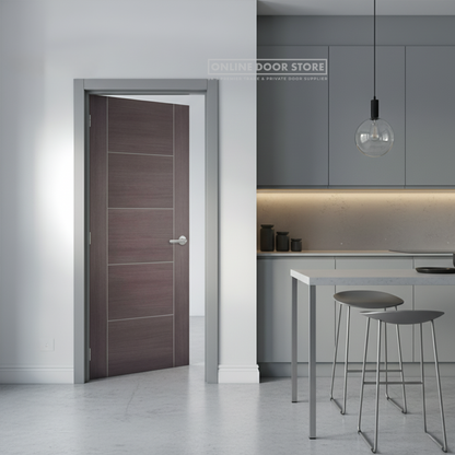 LPD Medium Grey Laminated Vancouver Internal Door
