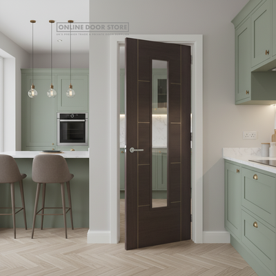 LPD Medium Grey Laminated Vancouver Internal Glazed Door