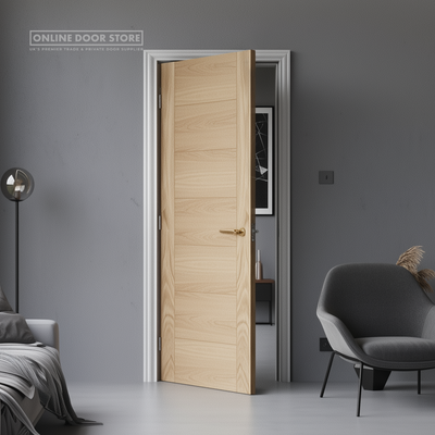 LPD Oak Carini Unfinished FD30 Fire Door