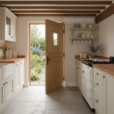 LPD Oak Cottage Stable External Glazed Door 1L