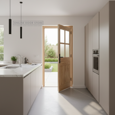 LPD Oak Cottage Stable External Glazed Door 4L