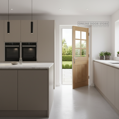 LPD Oak Cottage Stable External Glazed Door 6L