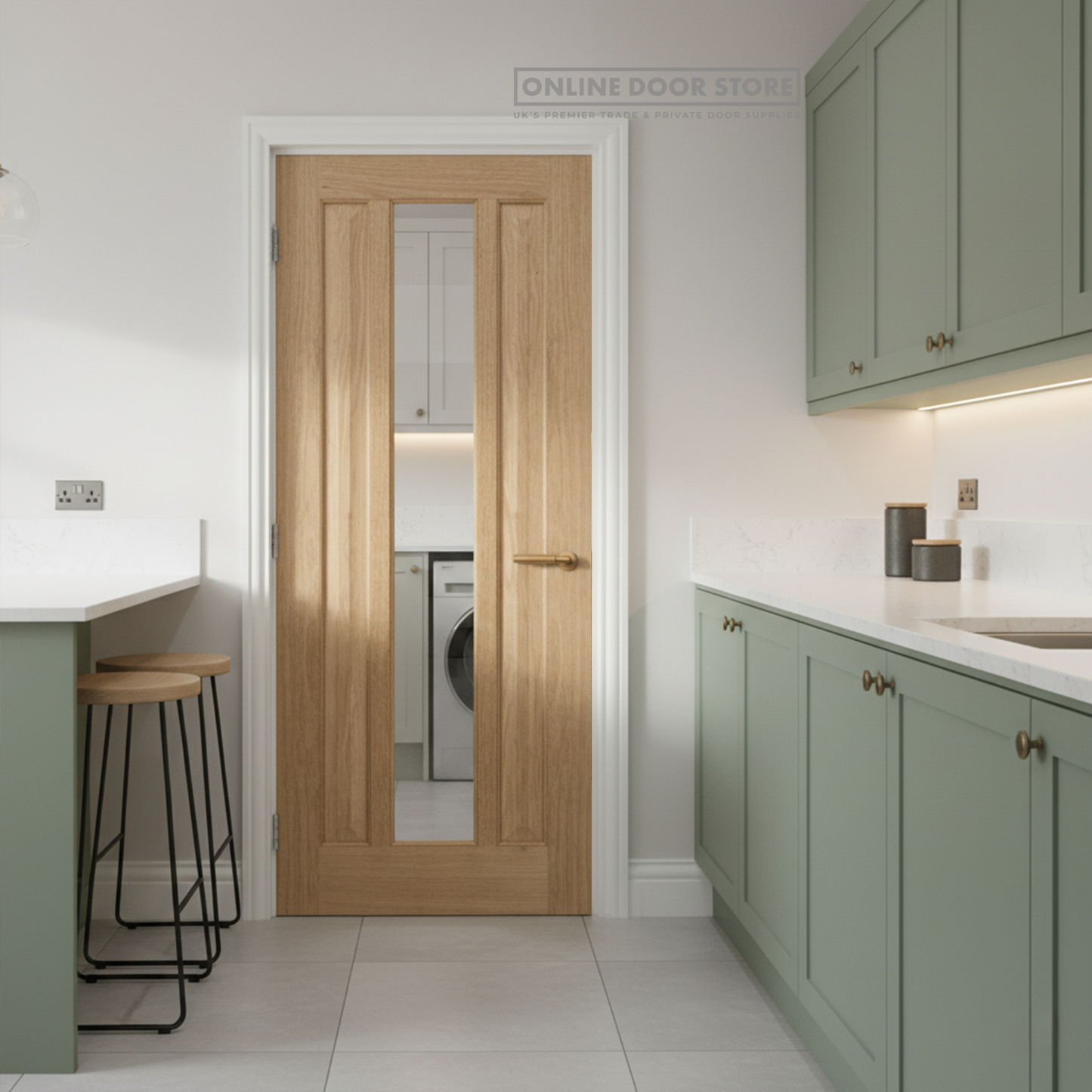 LPD Oak Kilburn 1 Light Internal Glazed Door
