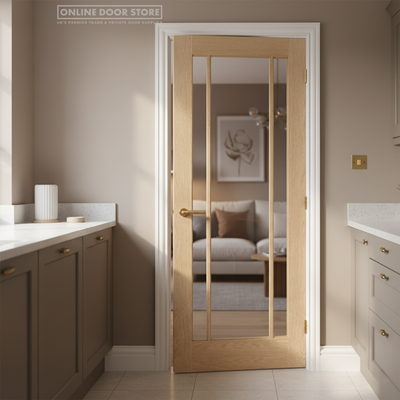 LPD Oak Lincoln Unfinished 3 Light Internal Glazed Door