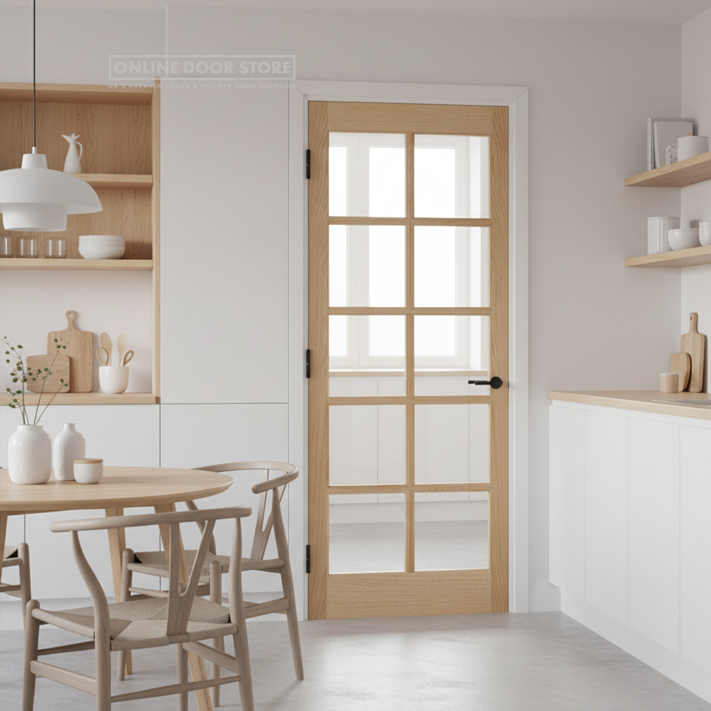 LPD Oak SA Internal Glazed Door 10L