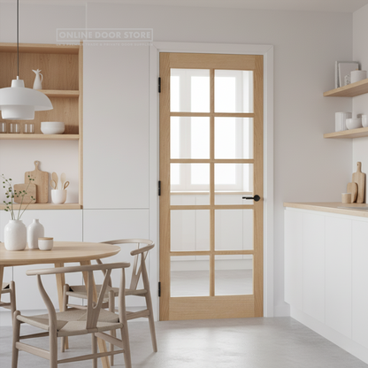 LPD Oak SA Internal Glazed Door 10L