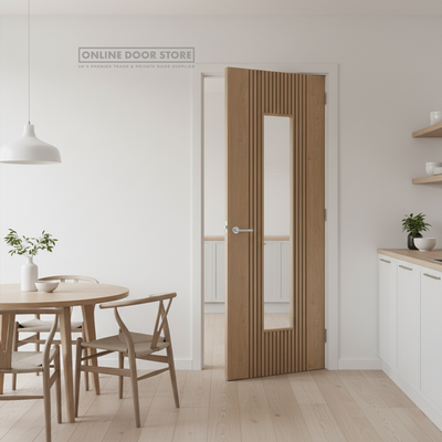 LPD Oak Sydney Long Light Pre-Finished Internal Glazed Door