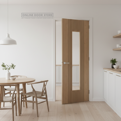 LPD Oak Sydney Long Light Pre-Finished Internal Glazed Door