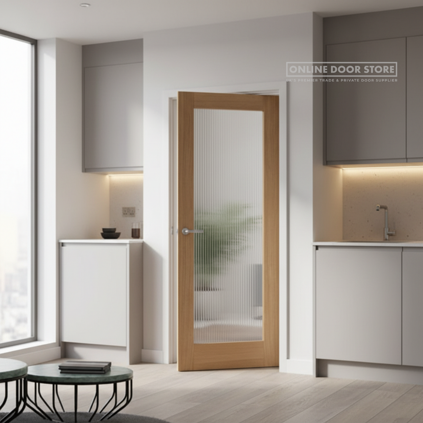 LPD Oak Vancouver Glazed FD30 Fire Door