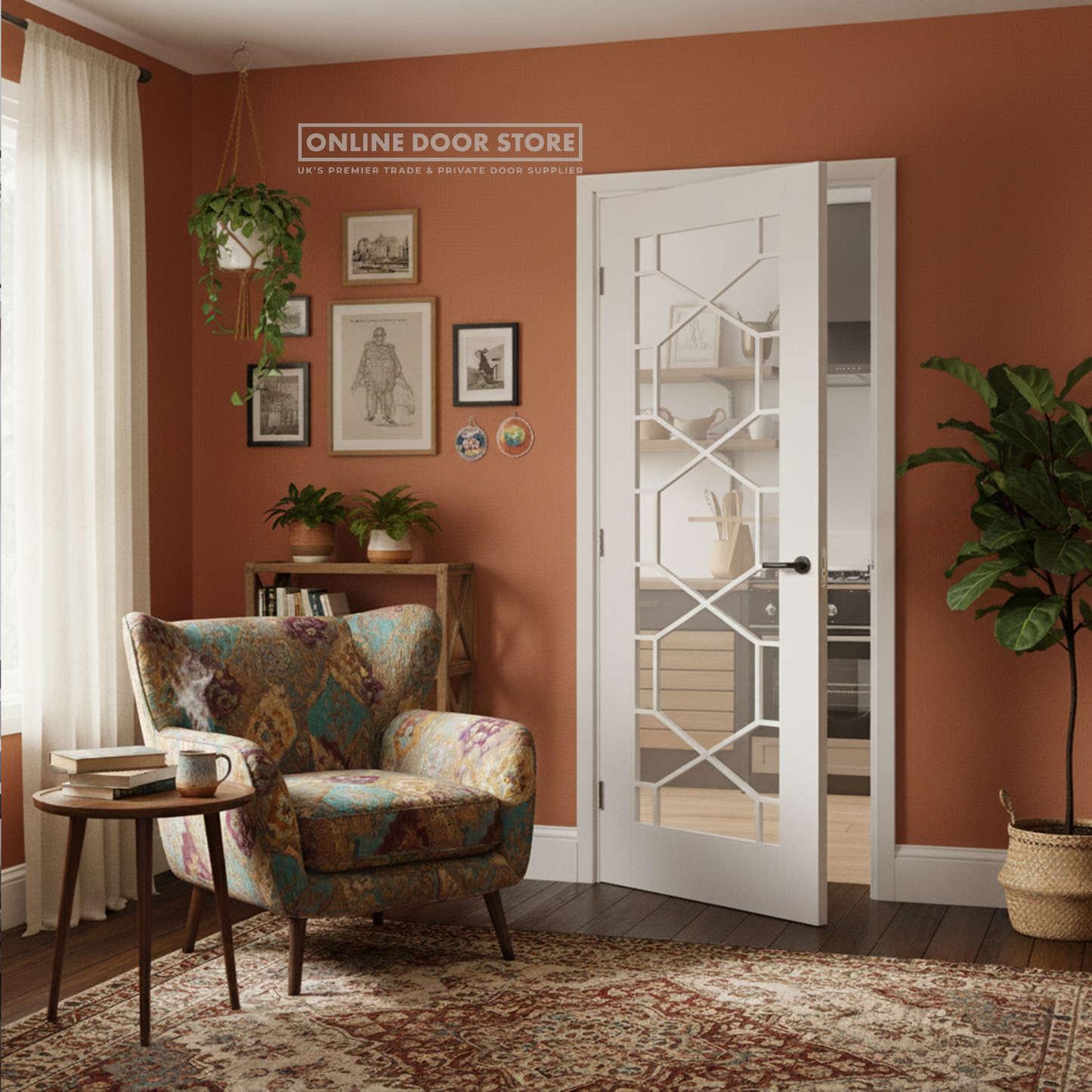 LPD Orly Glazed White Primed Internal Glazed Door