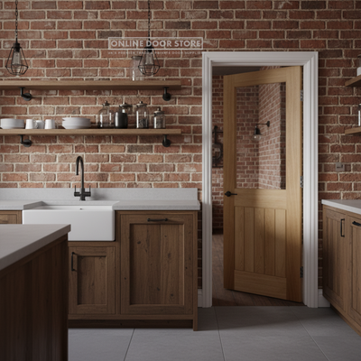 LPD Pre-Finished Oak Belize Silkscreen Glass Internal Door