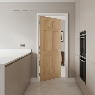 LPD Regency Pre-Finished Oak 6 panel FD30 Fire Door