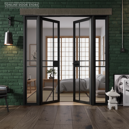 LPD Room Divider Black Greenwich W6 Internal Glazed Doorset