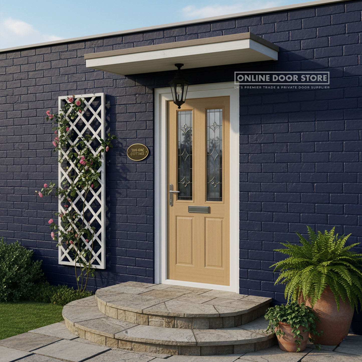 LPD Salisbury Oak Glazed External Door