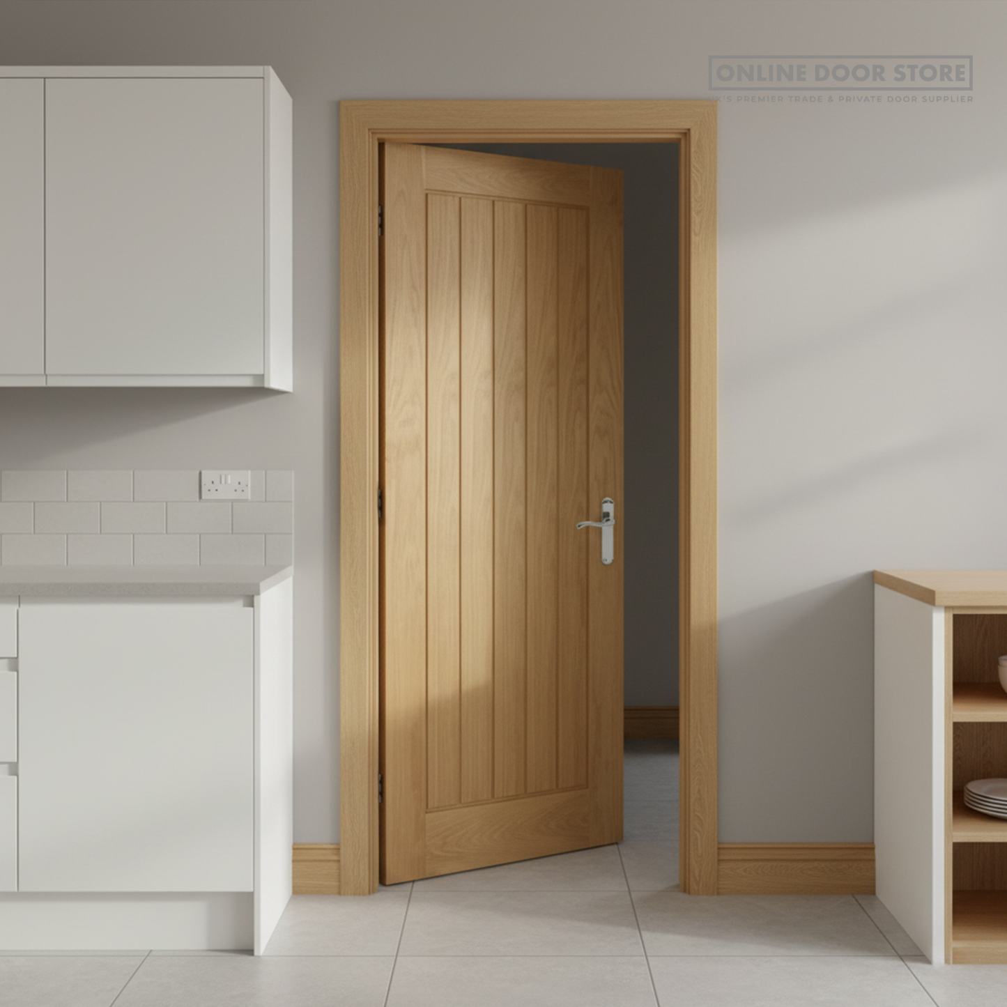 LPD Unfinished Oak Mexicano FD30 Fire Door